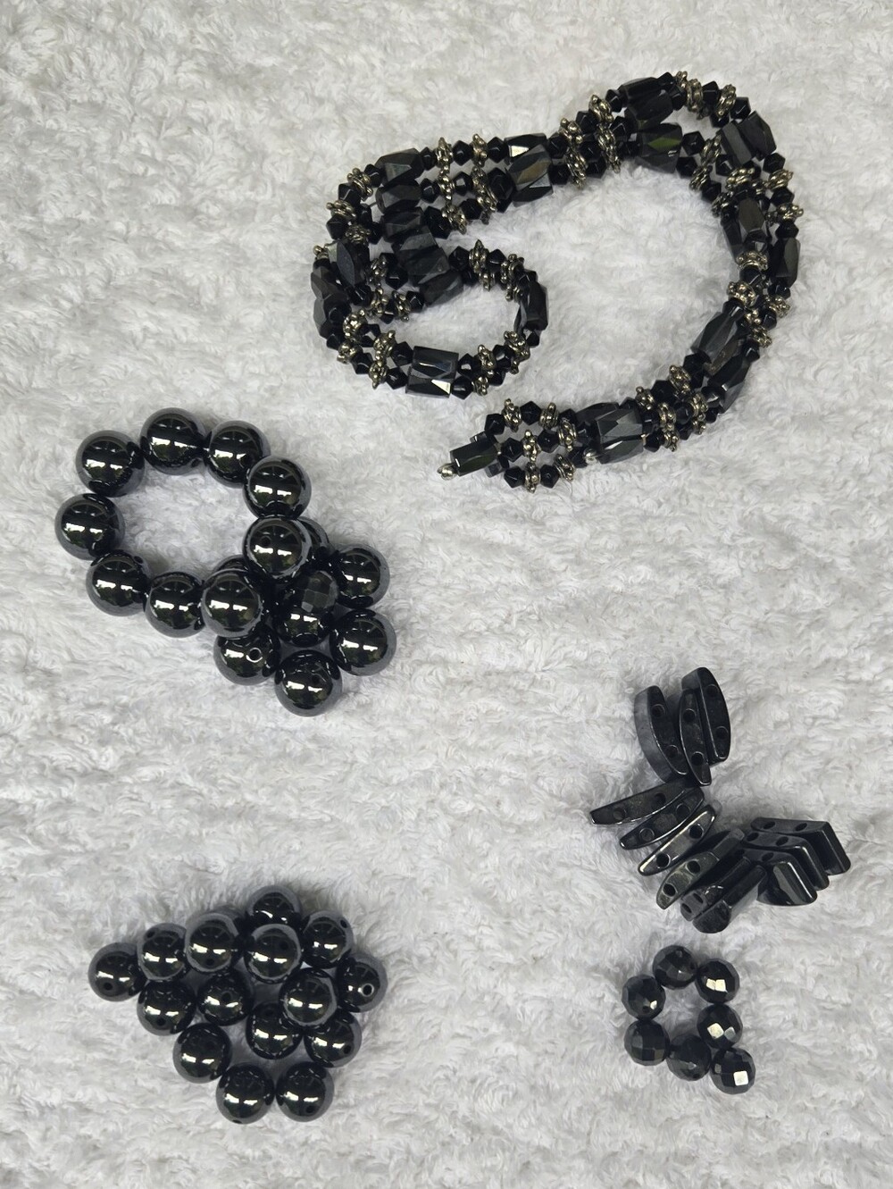 Magnetic Hematite Necklace And Beads